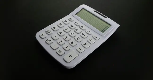 Calculator representing cost of vacancy